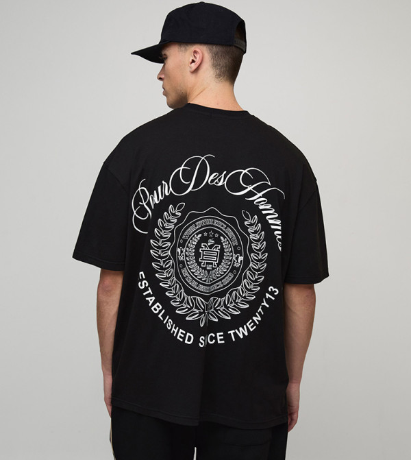 Homme Collegiate Varsity Printed Oversized T-Shirt