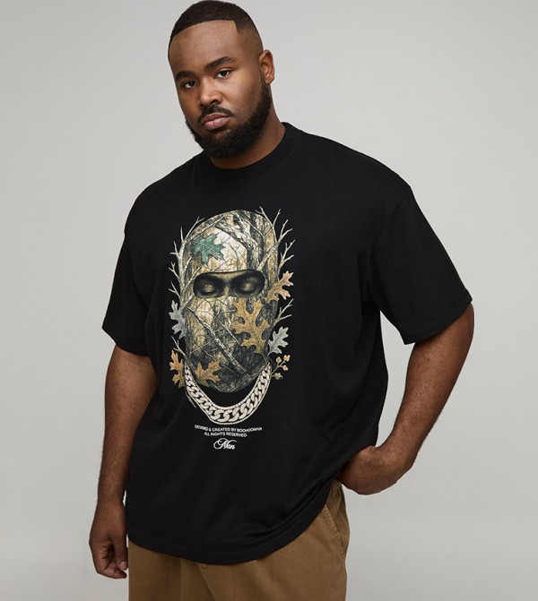 تيشيرت اوفرسايز بطبعة 