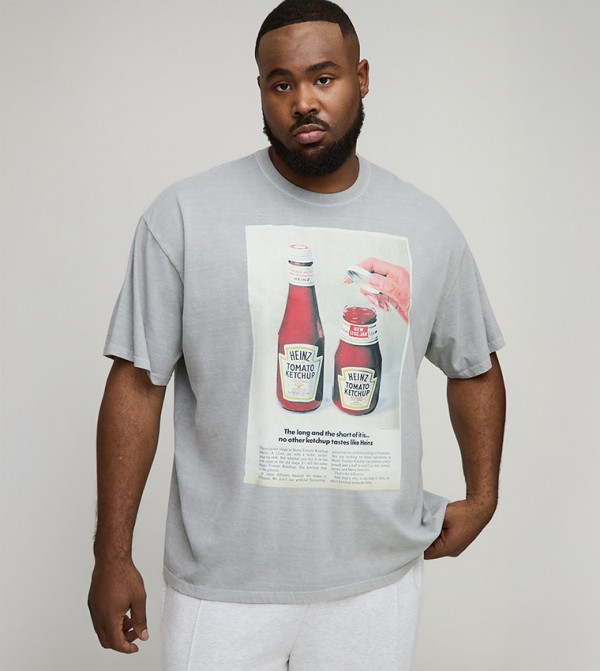 Heinz Tomato Ketchup License Print Oversized T-Shirt