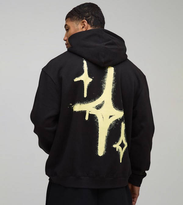 هودي اوفرسايز بطبعة 