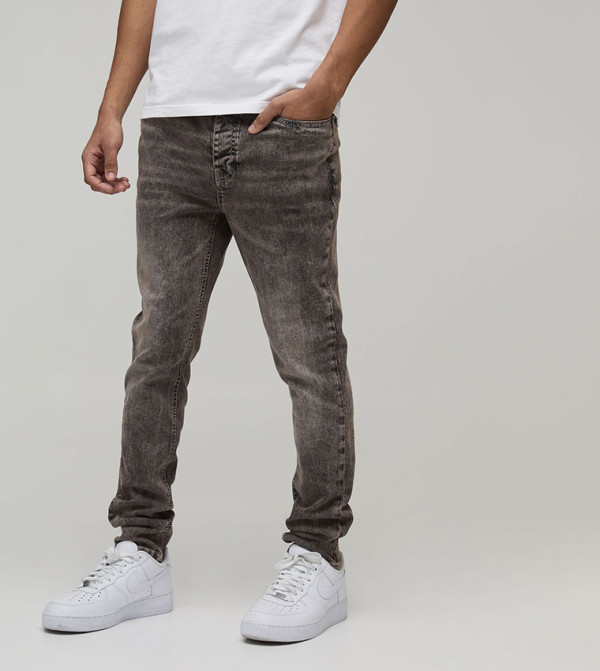 Washed High Waist Skinny Fit Jeans