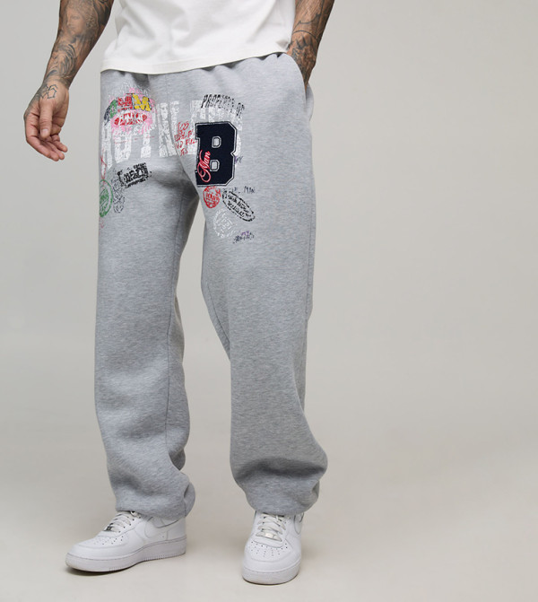 Tall B Applique Print Baggy Sweatpants