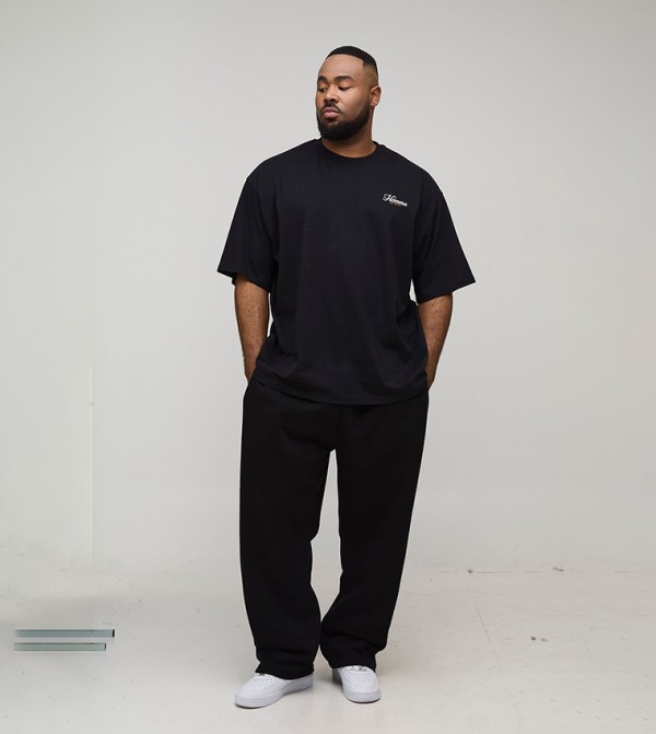 Script Crest Large Scale Print Oversized T-Shirt