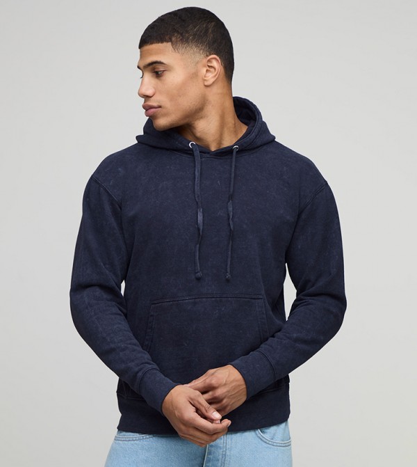 هودي مغسول بطبعة 