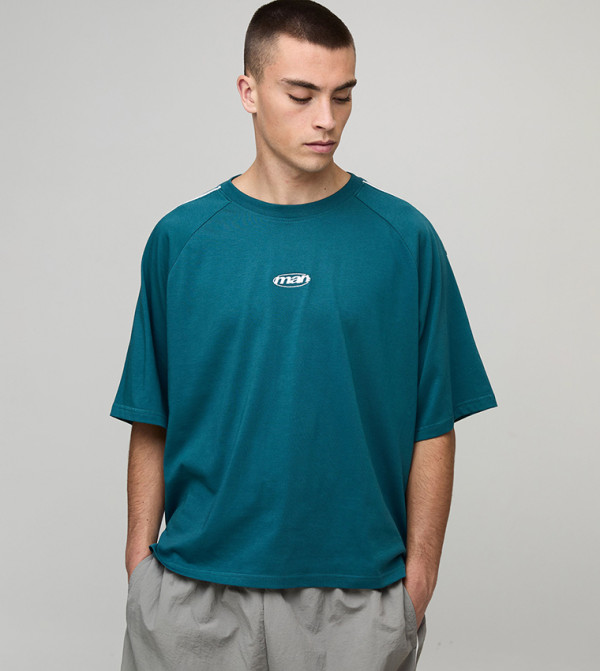 Embroidered Short Sleeves Oversized T-Shirt