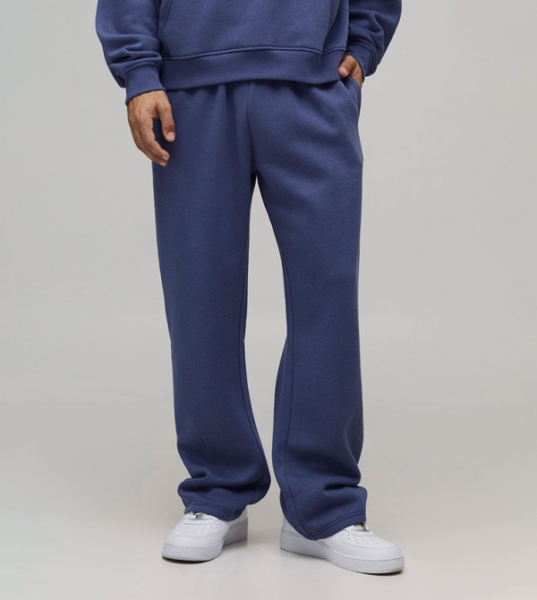 Drawstring Waist Straight Fit Sweatpants