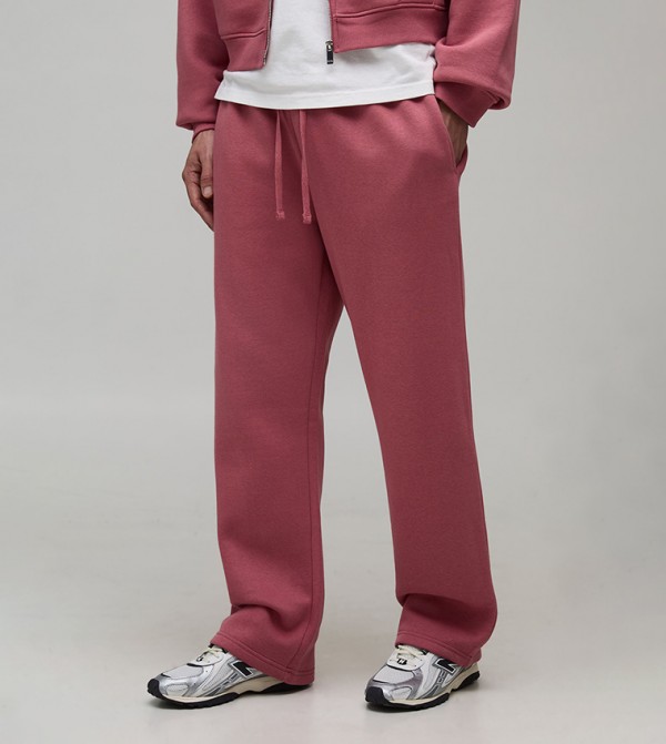 Drawstring Waist Straight Fit Sweatpants