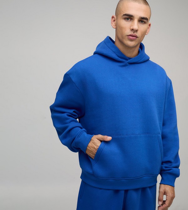 Solid Long Sleeves Oversized Hoodie