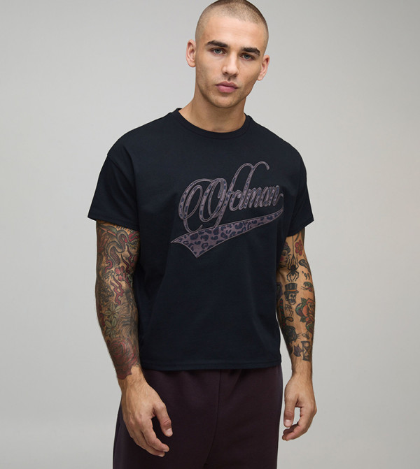 تيشيرت اوفرسايز بطبعة فهد 