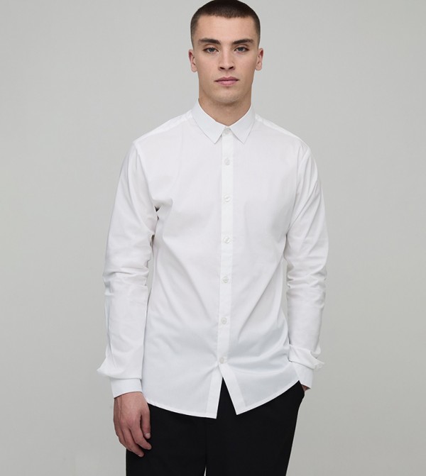 Stretch Fit Long Sleeves Casual Shirt