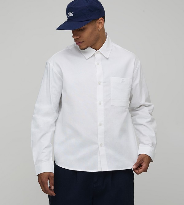 Long Sleeves Oversized Oxford Shirt