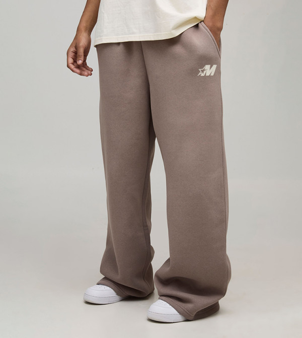 M Star Printed Wide Leg Sweatpants