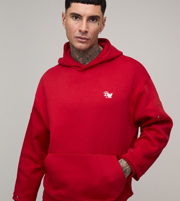 Tall Oversized BM Panelled Hoodie