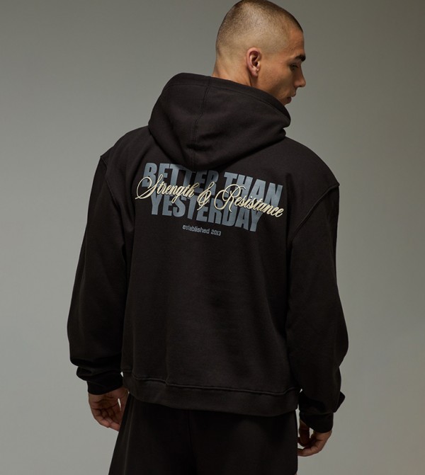 Better Than Yesterday Printed Oversized Hoodie