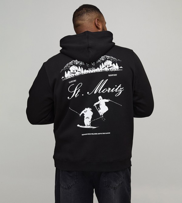 هودي اوفرسايز جرافيك 