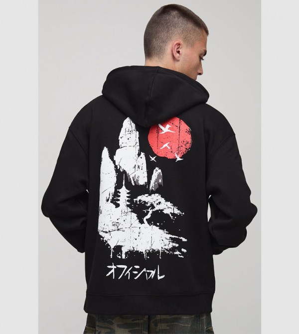 Tokyo Printed Oversized Hoodie