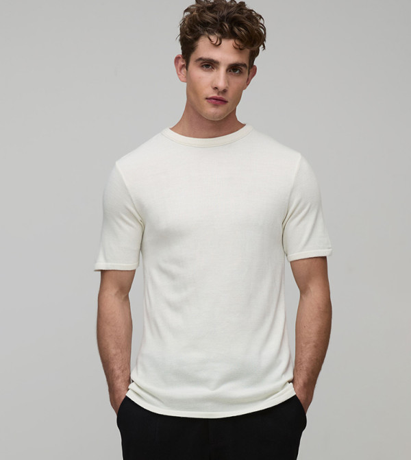 Soft Touch Muscle Fit Knitted T-Shirt