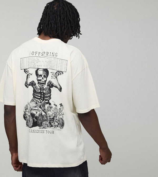 تيشيرت اوفرسايز بطبعة للمقاسات الطويلة 