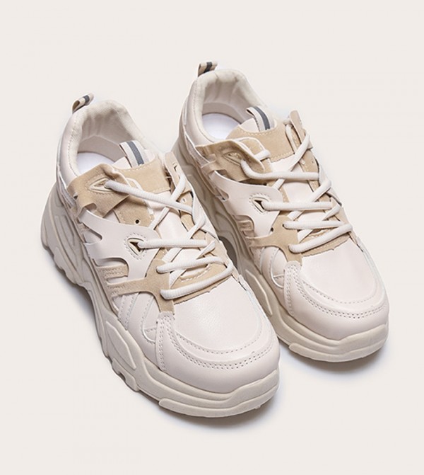Chunky Panelled Color Block Sneakers