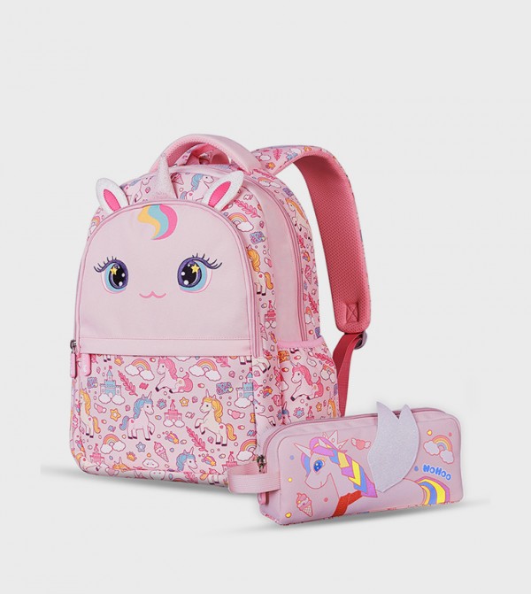 Unicorn Themed 16" School Bag with Pencil Case Combo
