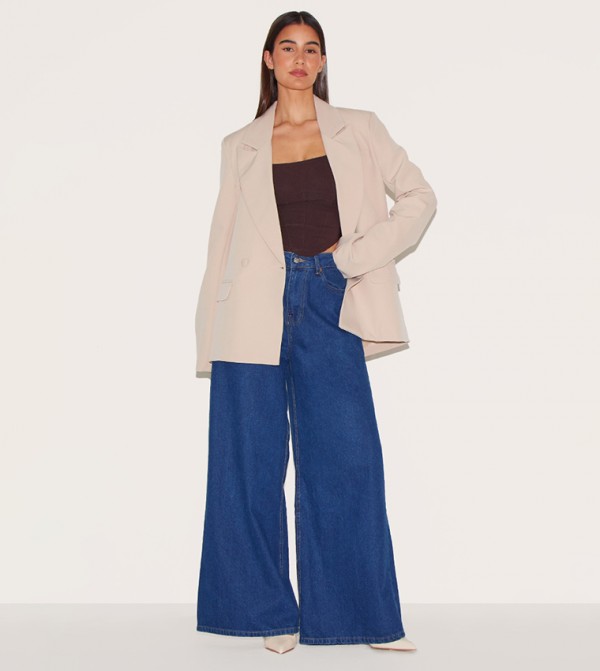 Double Breasted Oversized Fit Blazer