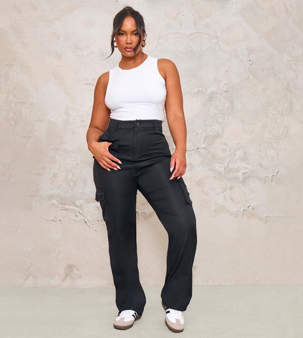 Curve Pocket Front Cargo Straight Fit Trousers
