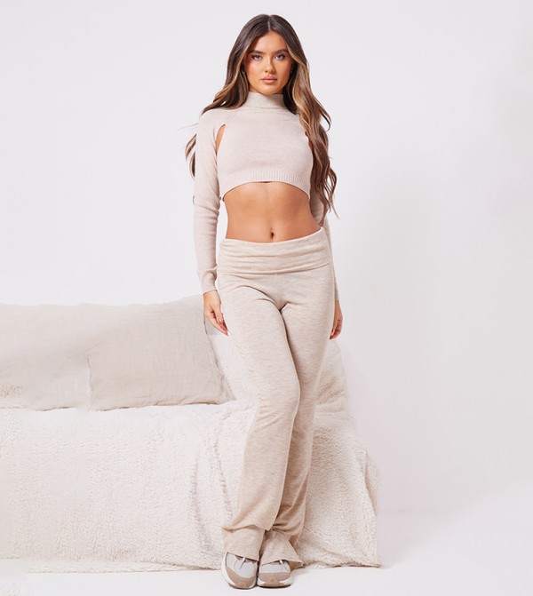 Soft Knit Cut Out Crop Jumper