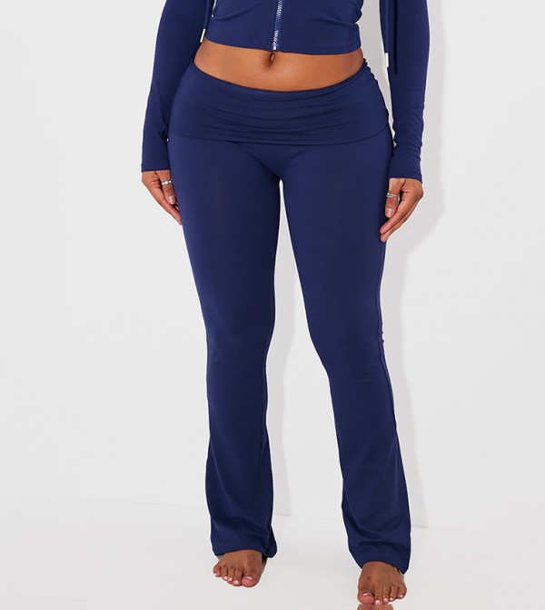 Shape Sculpted Foldover Waist Flared Trousers