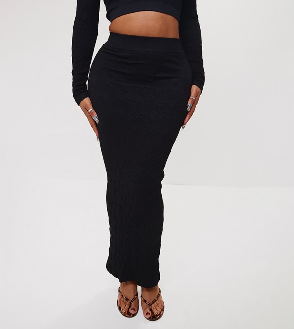 Shape Textured Seamless Maxi Skirt