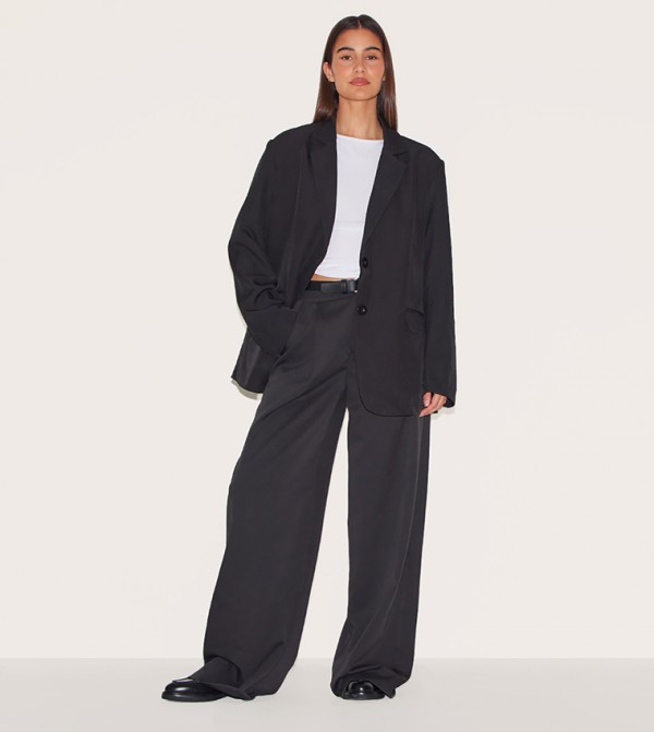 Seam Detail Structured Oversized Blazer