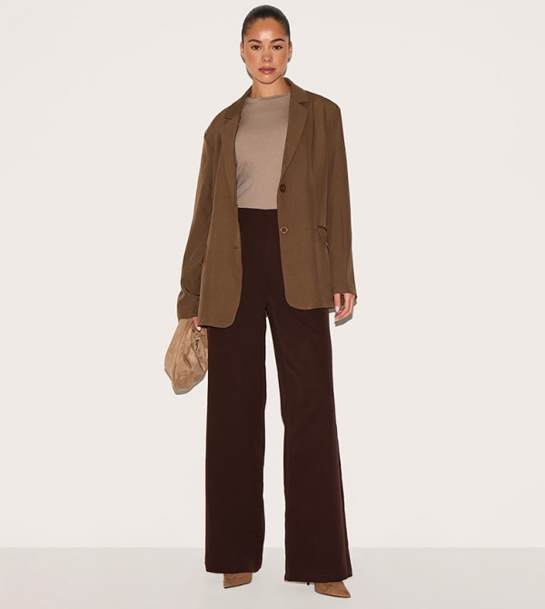 Seam Detail Structured Oversized Blazer