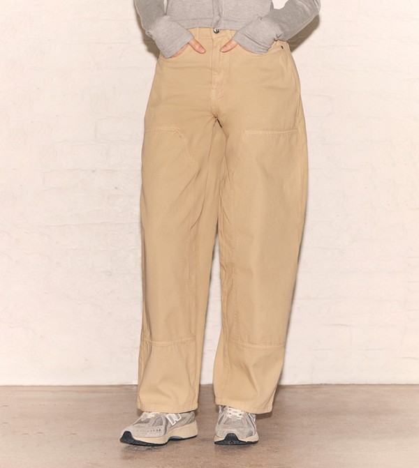 Washed Seam Detail Carpenter Jeans