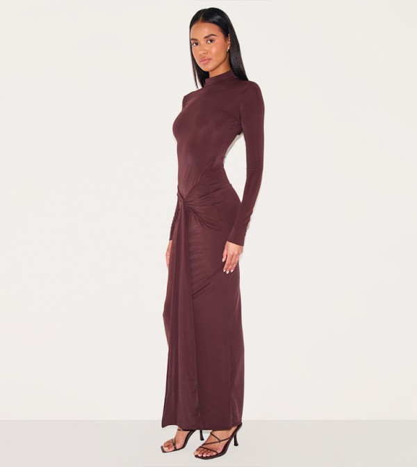 Matte Sculpt Wrap Maxi Dress