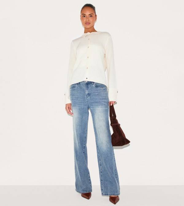 Solid Cuff Button Cardigan