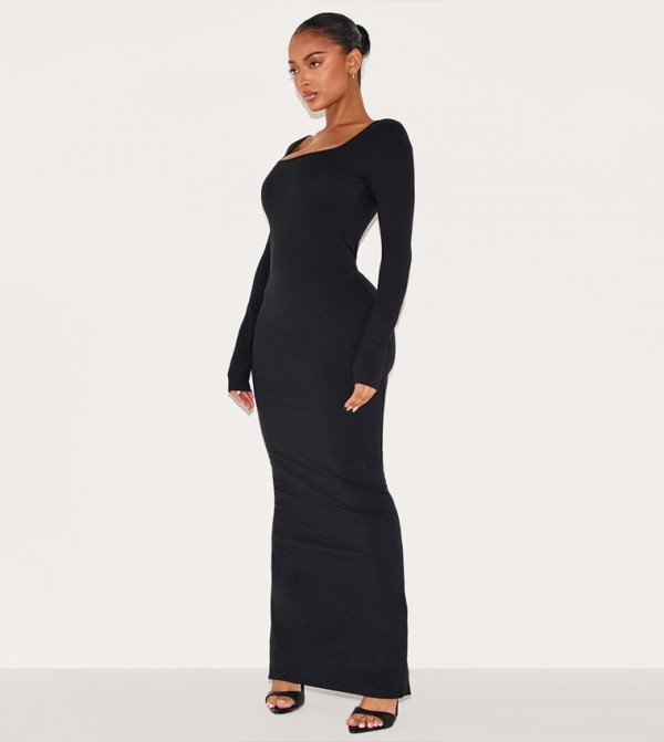 Shape Built In Bra Sculpt Square Neck Maxi Dress