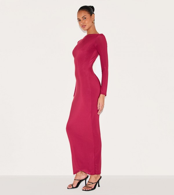 Double Layer Slinky Maxi Dress