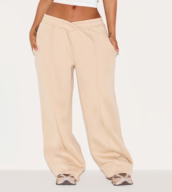 Shape V-Waist Pin Tuck Wide Leg Pants