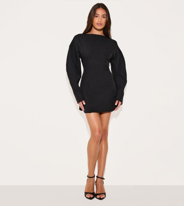 Tailored Long Sleeves Shift Dress