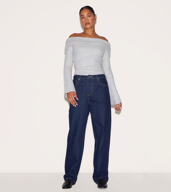 Soft Touch Foldover Bardot Top