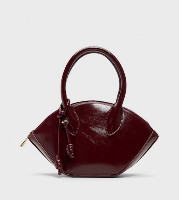 CONNIIE Glossy Zippered Handheld Bag