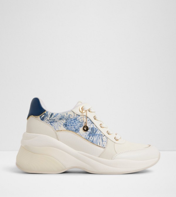 CORE Printed Lace Up Wedge Sneakers