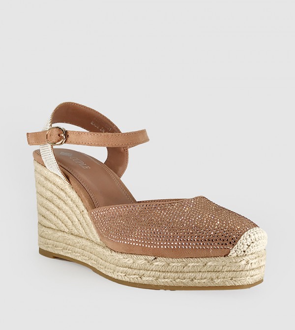 Embellished Wedge Sandals