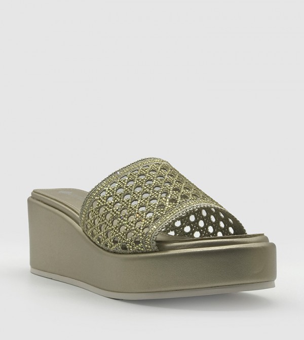 Embellished Wedge Sandals