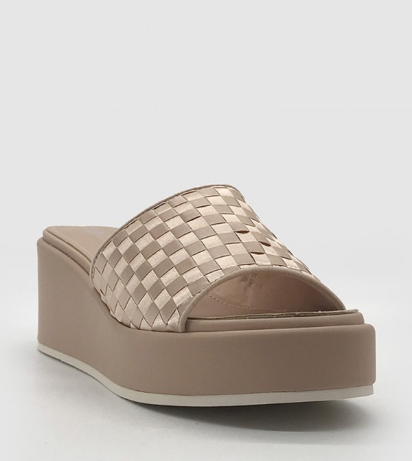 Braided Strap Wedge Sandals
