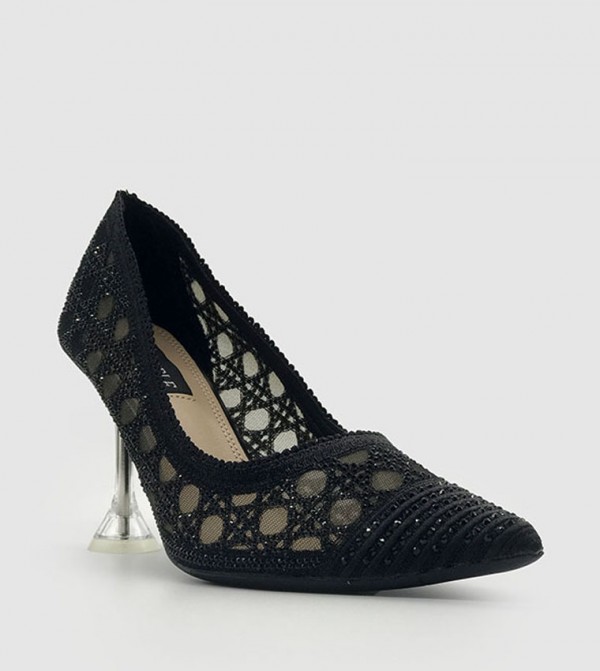 Embellished Mesh Pumps