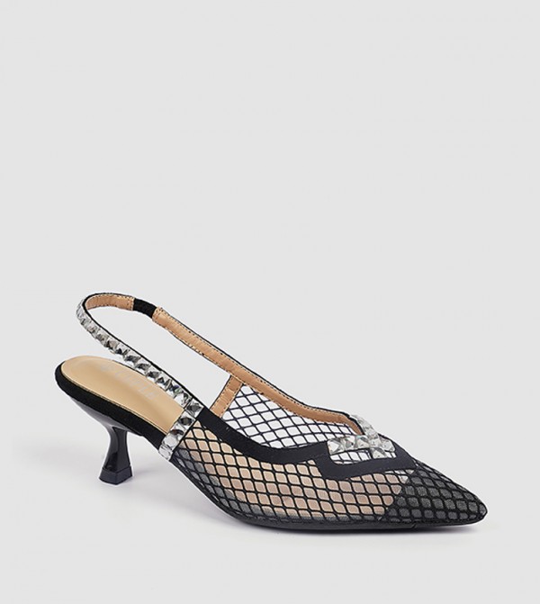 Embellished Slingback Pumps