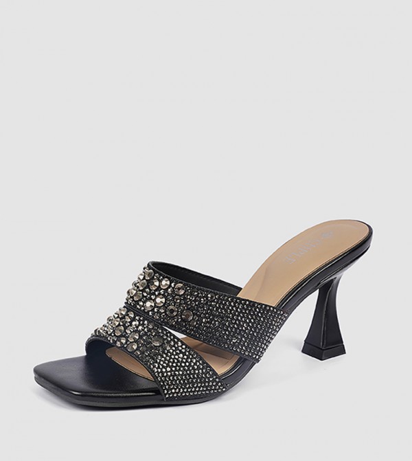 Embellished Heeled Sandals