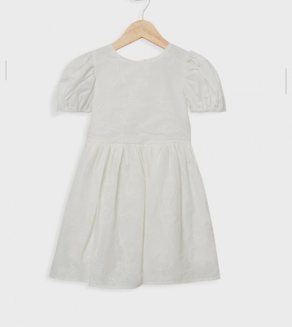 Embroidered Fit and Flare Dress