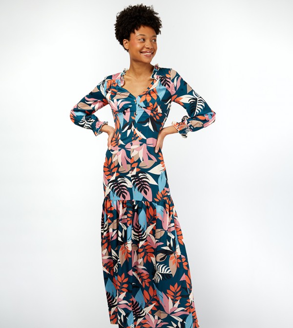 Little mistress print maxi dress deals