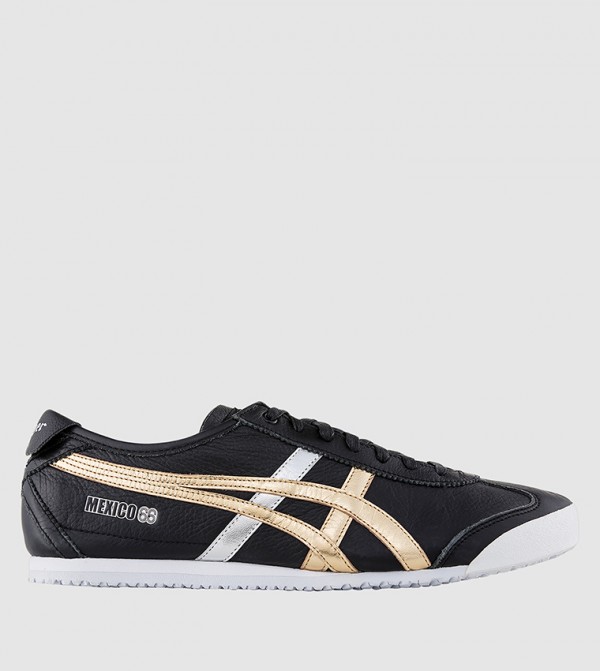 Onitsuka tiger black shop and gold high tops